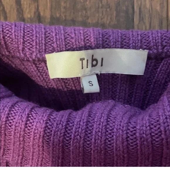 Tibi Ribbed Turtleneck Sweater - Picture 3 of 9